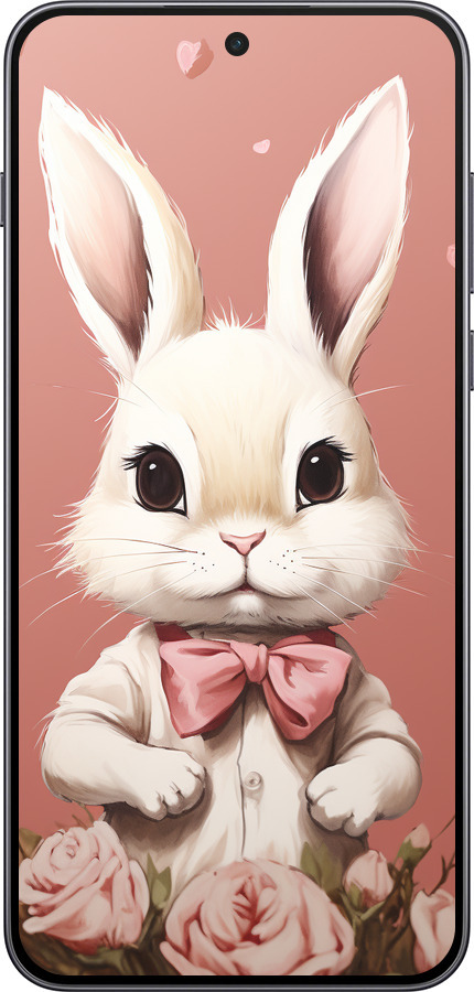 Силиконовый чехол Зайчик для OnePlus Nord 5 5G - 5669u-4133 изображение 