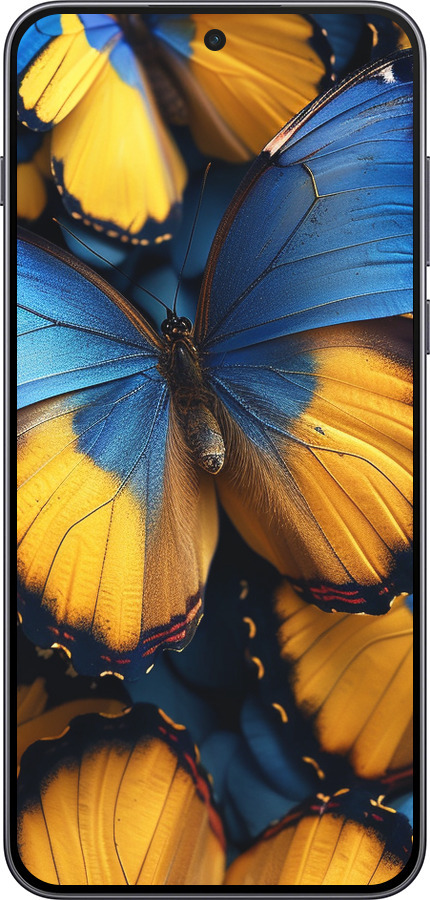 Силиконовый чехол Желто-голубые бабочки для OnePlus Nord 5 5G - 6046u-4133 изображение 