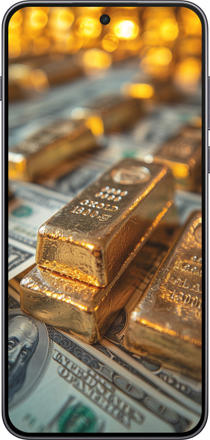 Силиконовый чехол Слитки и доллары для OnePlus Nord 5 5G - 6105u-4133 изображение 