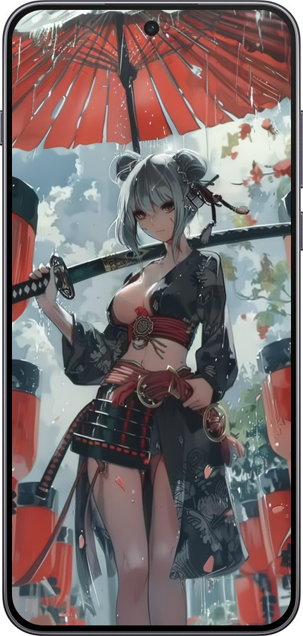 Силиконовый чехол Гейша-воин для OnePlus Nord 5 5G - 6124u-4133 изображение 