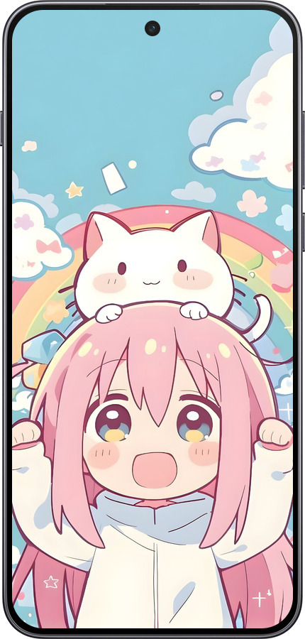 Силиконовый чехол Девочка аниме радуга для OnePlus Nord 5 5G - 6304u-4133 изображение 