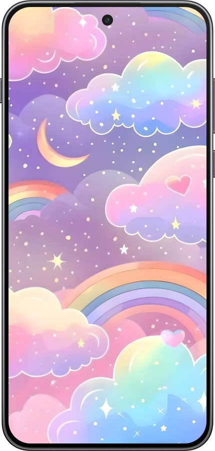 Силиконовый чехол Облака и радуга для OnePlus Nord 5 5G - 6312u-4133 изображение 