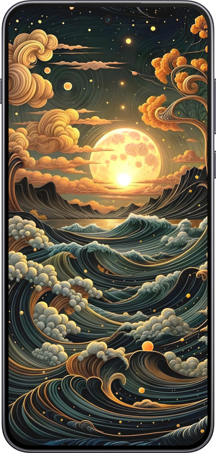 Силиконовый чехол Арт волны для OnePlus Nord 5 5G - 6332u-4133 изображение 