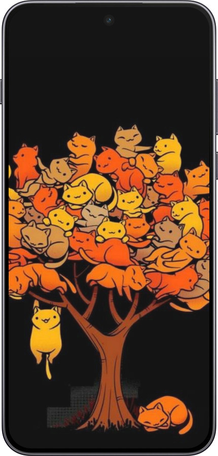 Силиконовый чехол Дерево и котики для OnePlus Nord 5 5G - 6516u-4133 изображение 