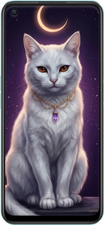 TPU чехол Mystic White Cat Gothic Dark Purple Gold для OnePlus Nord CE 2 Lite - 6805b-2684 изображение 