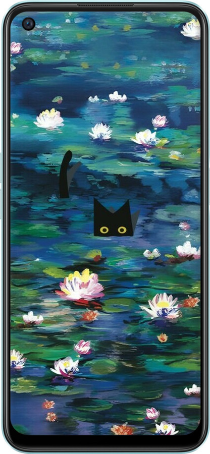 Силиконовый чехол Чехол с изображением водяных лилий Моне и кошек для OnePlus Nord CE 2 Lite - 6399u-2684 изображение 