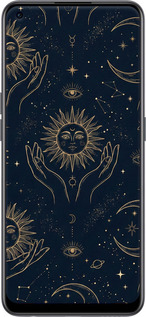 Силиконовый чехол Celestial Harmony: Sun & Moon Gold Mystic Pattern для OnePlus Nord CE 2 - 6778u-2589 изображение 