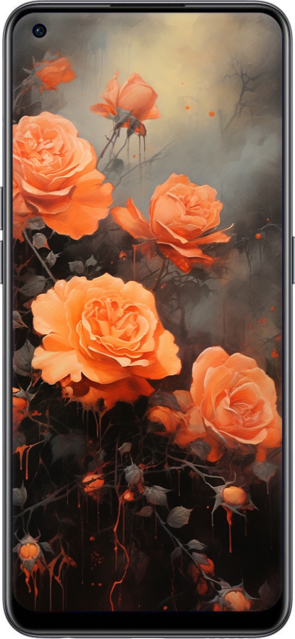 Силиконовый чехол Оранжевые розы для OnePlus Nord CE 2 - 5944u-2589 изображение 