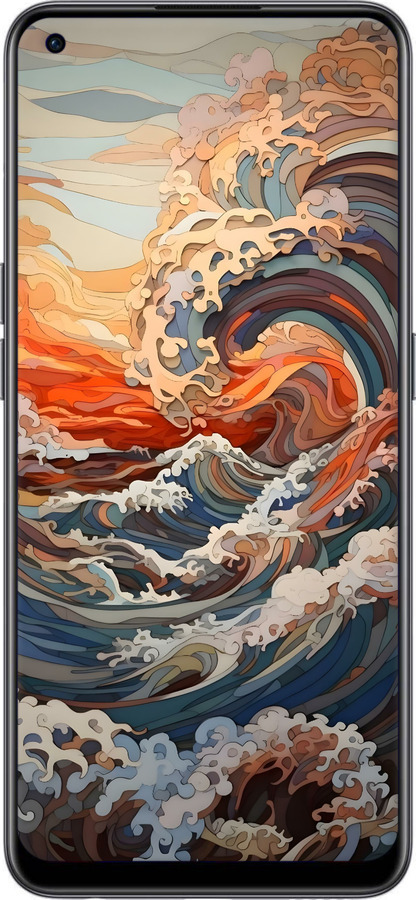 Силиконовый чехол Арт волны для OnePlus Nord CE 2 - 6324u-2589 изображение 