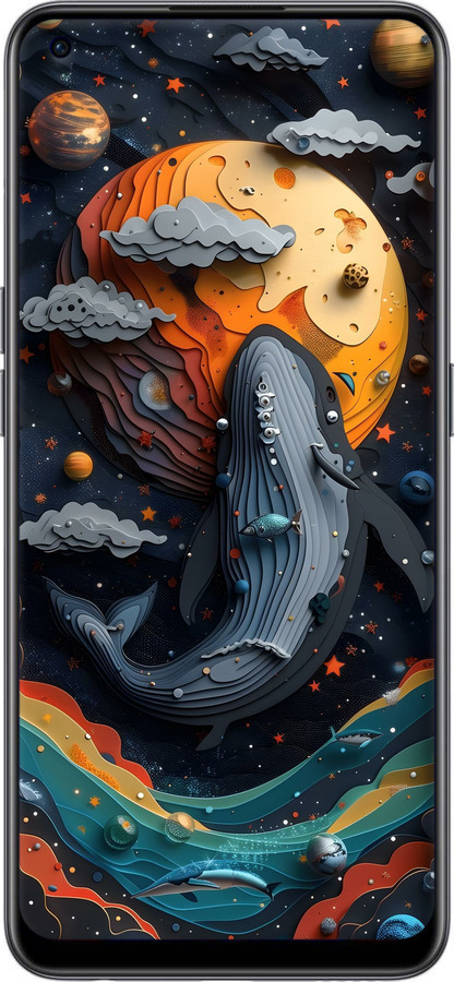 Силиконовый чехол Кит в космосе для OnePlus Nord CE 2 - 6328u-2589 изображение 