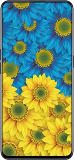 Силиконовый чехол Жёлто-голубые цветы для OnePlus Nord CE 5G/CORE Edition 5G - 1048u-3484 изображение 