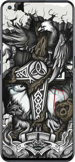 Силиконовый чехол Тату Викинг для OnePlus Nord CE 5G/CORE Edition 5G - 4098u-3484 изображение 