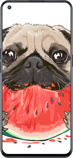 Силиконовый чехол Мопс и арбуз для OnePlus Nord CE 5G/CORE Edition 5G - 4665u-3484 изображение 