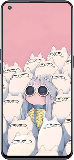 Силиконовый чехол Малышка с котами для OnePlus Nord CE 5G/CORE Edition 5G - 6295u-3484 изображение 