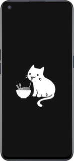 Силиконовый чехол С милым котом на черном фоне для OnePlus Nord CE 5G/CORE Edition 5G - 6528u-3484 изображение 