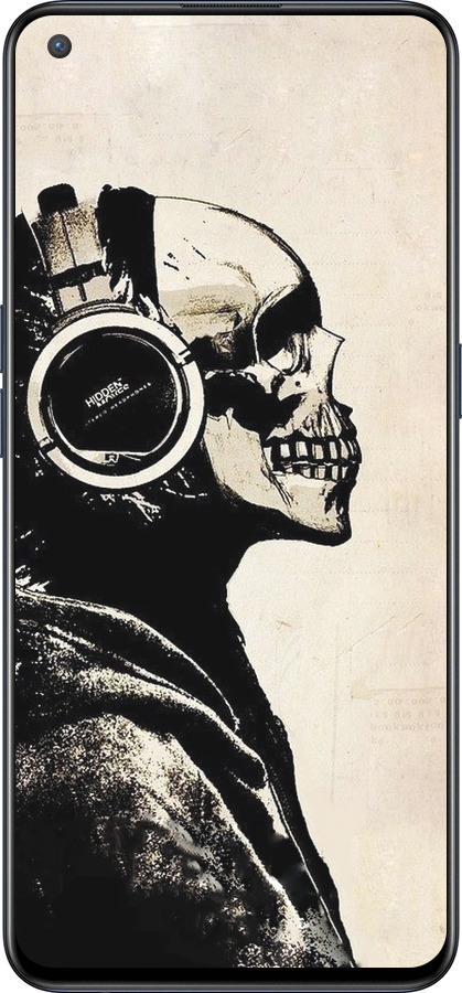 Силиконовый чехол Скелет-меломан v2 для OnePlus Nord CE 5G/CORE Edition 5G - 1200u-3484 изображение 