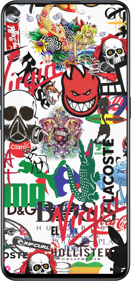 Силиконовый чехол Many different logos для OnePlus Nord CE 5G/CORE Edition 5G - 4022u-3484 изображение 