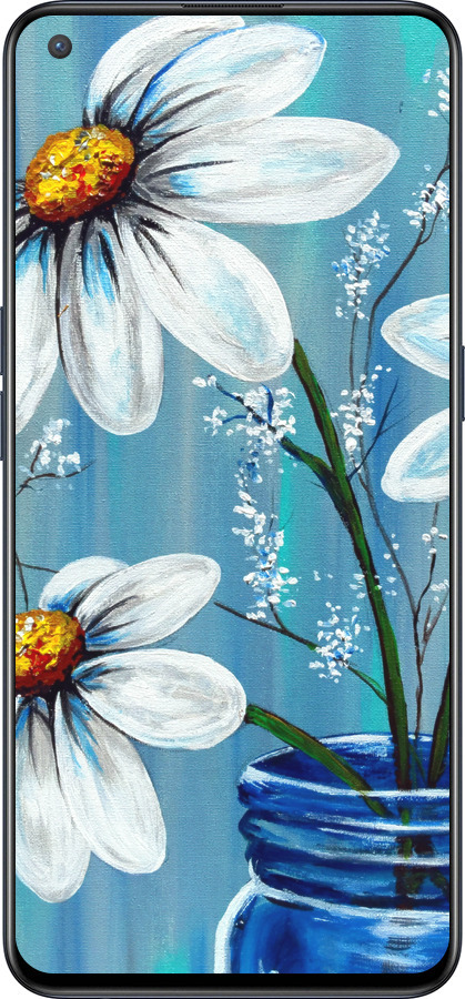 Силиконовый чехол Красивые арт-ромашки для OnePlus Nord CE 5G/CORE Edition 5G - 4031u-3484 изображение 