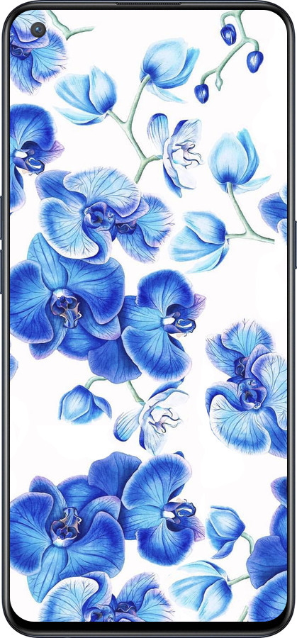 Силиконовый чехол Голубые орхидеи для OnePlus Nord CE 5G/CORE Edition 5G - 4406u-3484 изображение 