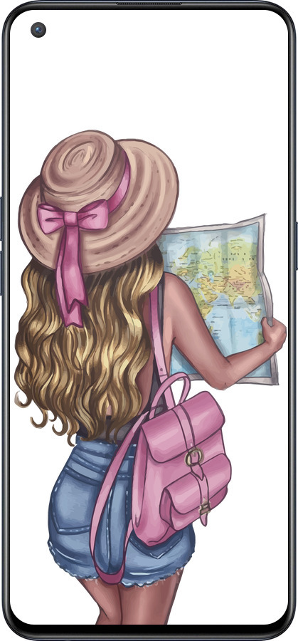 Силиконовый чехол Девушка с картой для OnePlus Nord CE 5G/CORE Edition 5G - 4704u-3484 изображение 