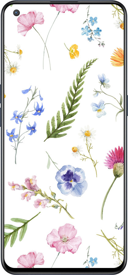 Силиконовый чехол Цветочный фон v2 для OnePlus Nord CE 5G/CORE Edition 5G - 5472u-3484 изображение 