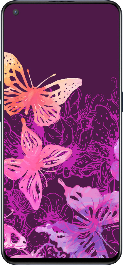 Силиконовый чехол Бабочки v2 для OnePlus Nord CE 5G/CORE Edition 5G - 5475u-3484 изображение 