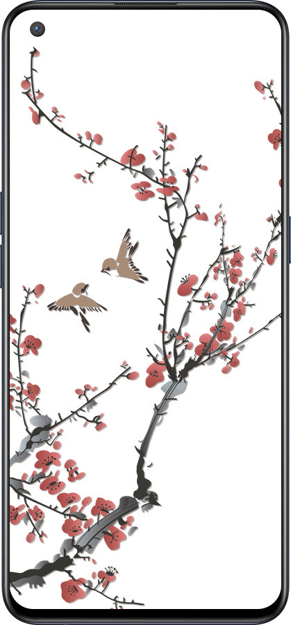 Силиконовый чехол Сакура v2 для OnePlus Nord CE 5G/CORE Edition 5G - 5538u-3484 изображение 