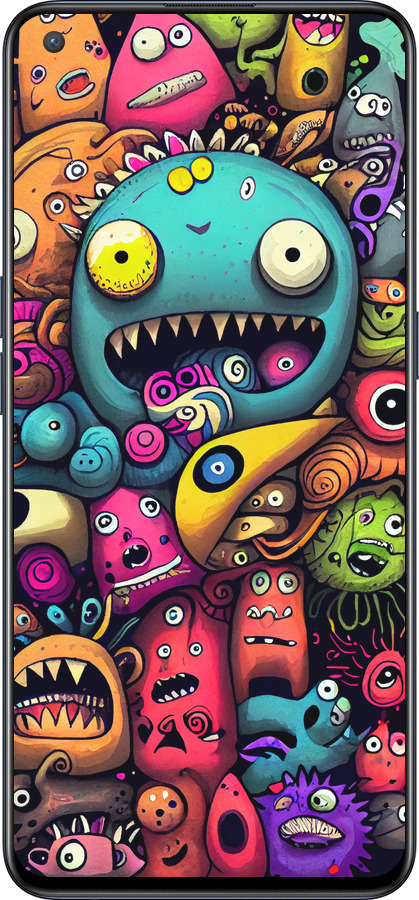 Силиконовый чехол Cмешные монстры для OnePlus Nord CE 5G/CORE Edition 5G - 5549u-3484 изображение 