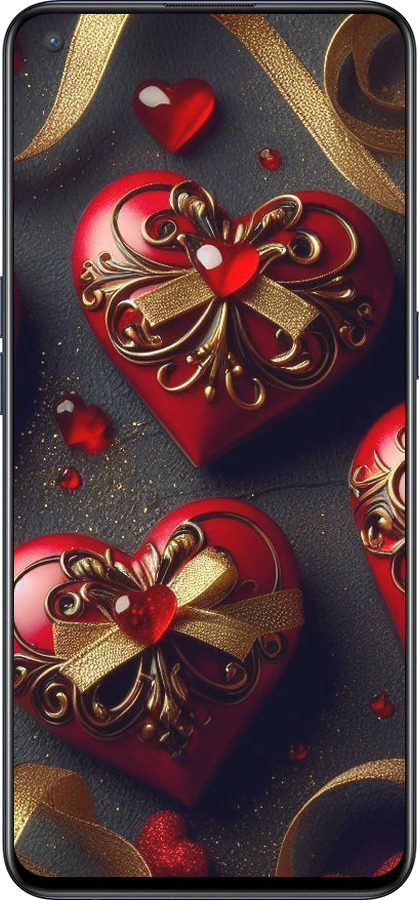 Силиконовый чехол Сердечки v4 для OnePlus Nord CE 5G/CORE Edition 5G - 5834u-3484 изображение 