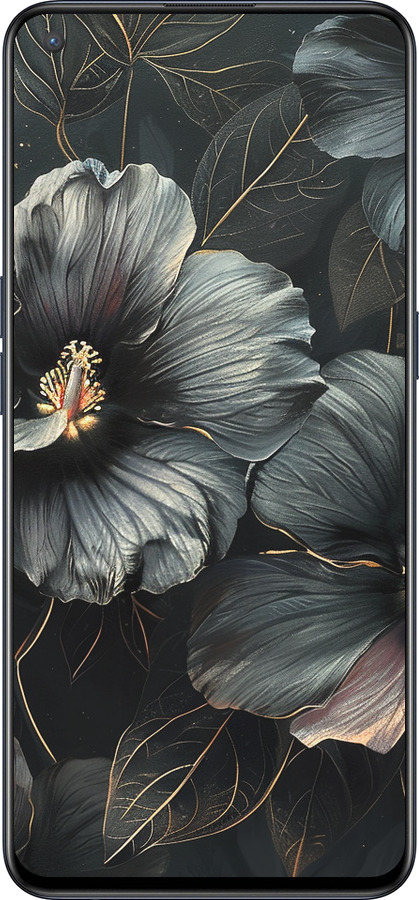 Силиконовый чехол Черные цветы для OnePlus Nord CE 5G/CORE Edition 5G - 6031u-3484 изображение 