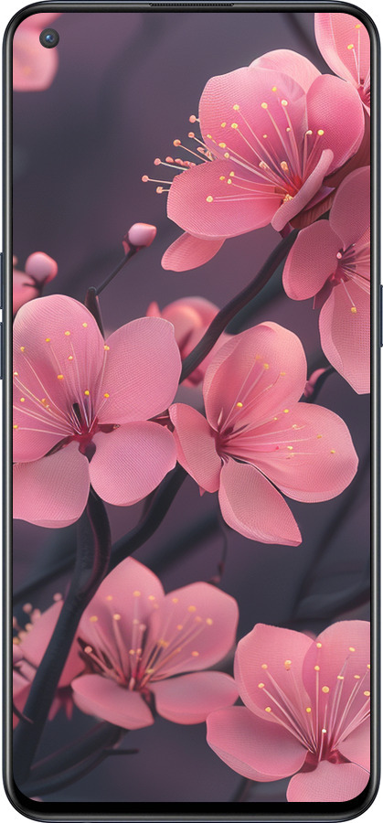 Силиконовый чехол Пурпурная сакура для OnePlus Nord CE 5G/CORE Edition 5G - 6075u-3484 изображение 