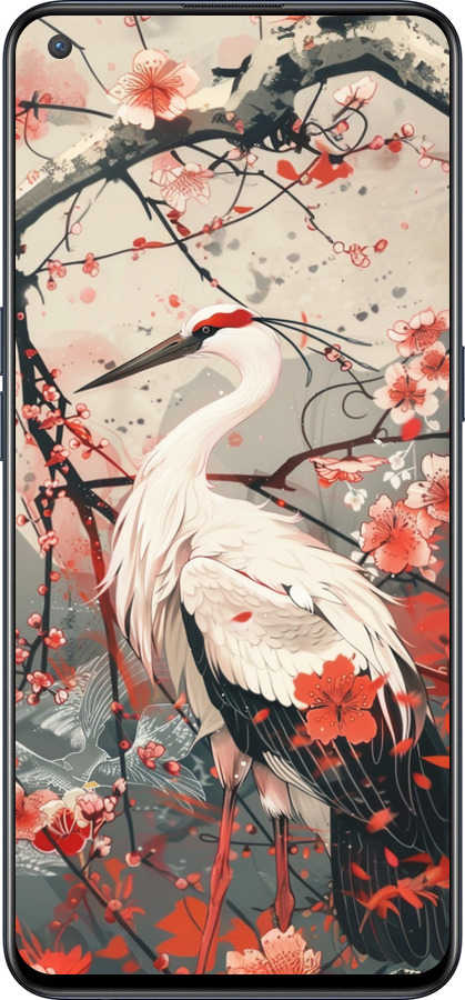 Силиконовый чехол Аист в цвету сакуры для OnePlus Nord CE 5G/CORE Edition 5G - 6109u-3484 изображение 