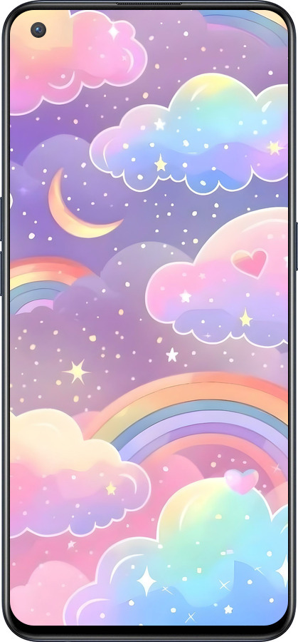 Силиконовый чехол Облака и радуга для OnePlus Nord CE 5G/CORE Edition 5G - 6312u-3484 изображение 
