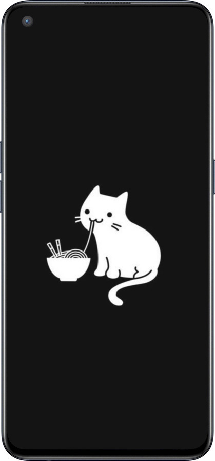 Силиконовый чехол С милым котом на черном фоне для OnePlus Nord CE 5G/CORE Edition 5G - 6528u-3484 изображение 