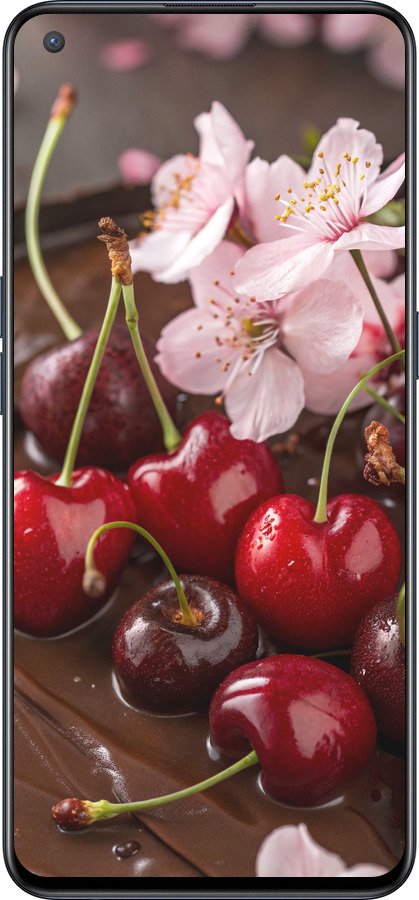 Силиконовый чехол Вишня в шоколаде для OnePlus Nord CE 5G/CORE Edition 5G - 6698u-3484 изображение 