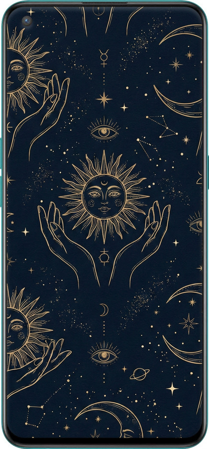 TPU чехол Celestial Harmony: Sun & Moon Gold Mystic Pattern для OnePlus Nord CE - 6778b-2382 изображение 