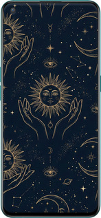 Силиконовый чехол Celestial Harmony: Sun & Moon Gold Mystic Pattern для OnePlus Nord CE - 6778u-2382 изображение 