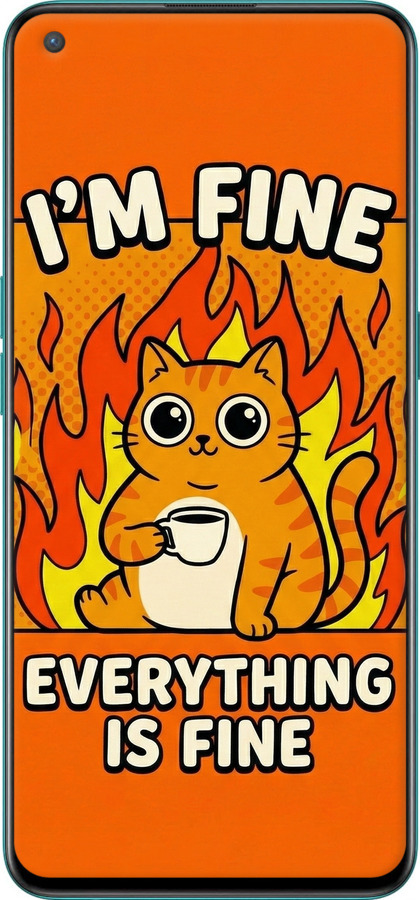 Силиконовый чехол Funny Cat для OnePlus Nord CE - 6786u-2382 изображение 