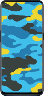 Силиконовый чехол Желто-голубой камуфляж для OnePlus Nord N10 5G - 1084u-3655 изображение 