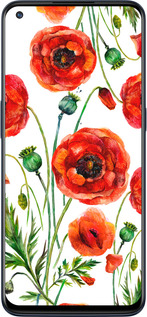 Силиконовый чехол Нарисованные маки для OnePlus Nord N10 5G - 4278u-3655 изображение 