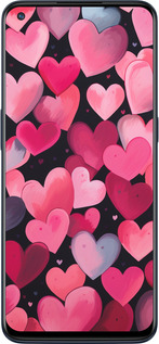 Силиконовый чехол Сердечки 4 для OnePlus Nord N10 5G - 5662u-3655 изображение 