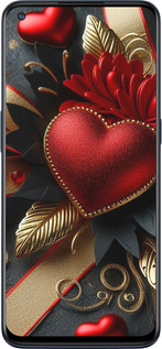 Силиконовый чехол Сердечки v2 для OnePlus Nord N10 5G - 5832u-3655 изображение 