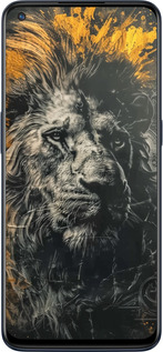 Силиконовый чехол Лев в золотых красках для OnePlus Nord N10 5G - 6155u-3655 изображение 