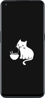 Силіконовий чехол Милий кіт на чорному фоні для OnePlus Nord N10 5G - 6528u-3655 изображение 
