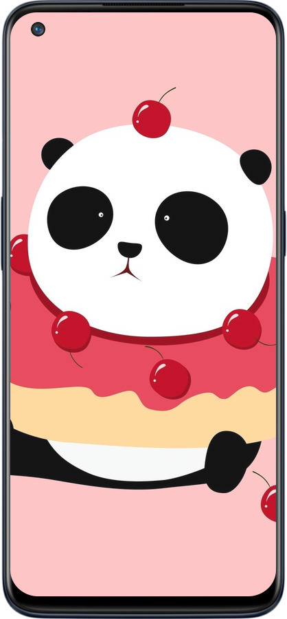 Силиконовый чехол Панда с пончиком для OnePlus Nord N10 5G - 3991u-3655 изображение 