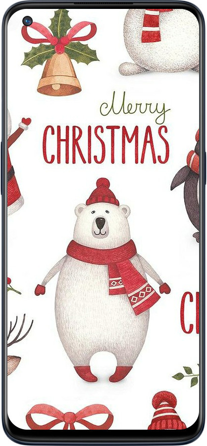 Силиконовый чехол Merry Christmas для OnePlus Nord N10 5G - 4106u-3655 изображение 