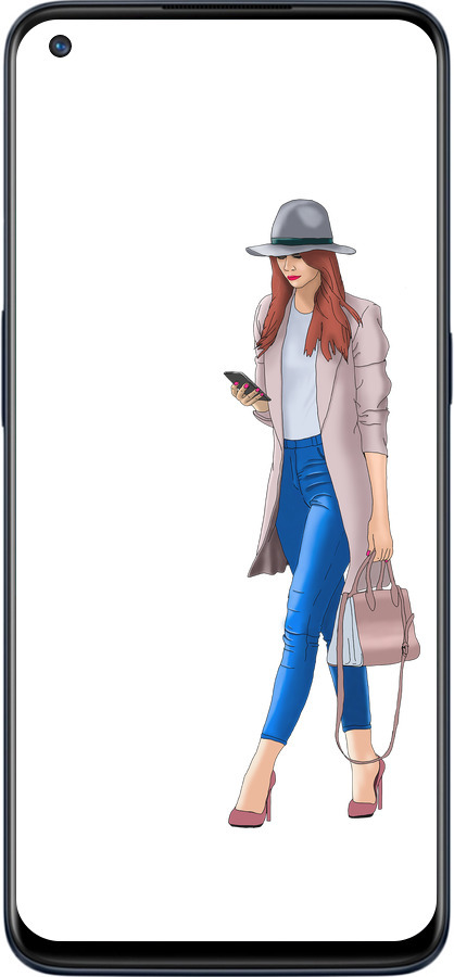 Силиконовый чехол Девушка 1 для OnePlus Nord N10 5G - 4751u-3655 изображение 
