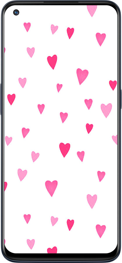 Силиконовый чехол Сердечки 2 для OnePlus Nord N10 5G - 4763u-3655 изображение 