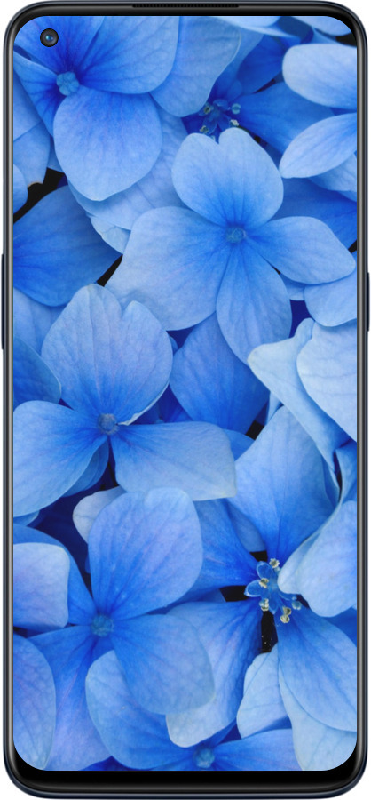 Силиконовый чехол Синие цветы для OnePlus Nord N10 5G - 526u-3655 изображение 