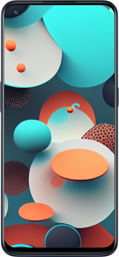 Силиконовый чехол Горошек абстракция для OnePlus Nord N10 5G - 5608u-3655 изображение 
